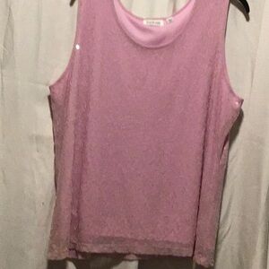 Joan Rivers Pink Sleeveless Tank Top